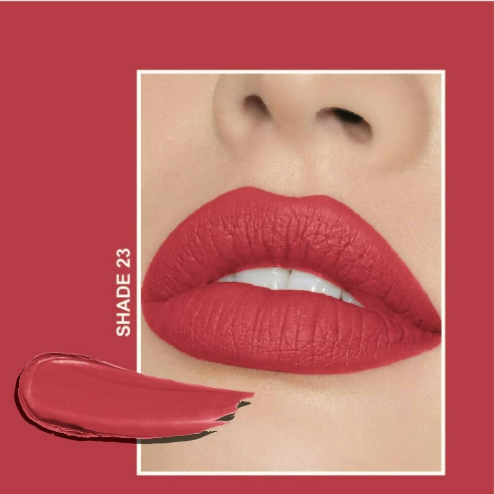 Flicka Tomato Red Matte Finish Lipstick Shade 23 | Grocsy