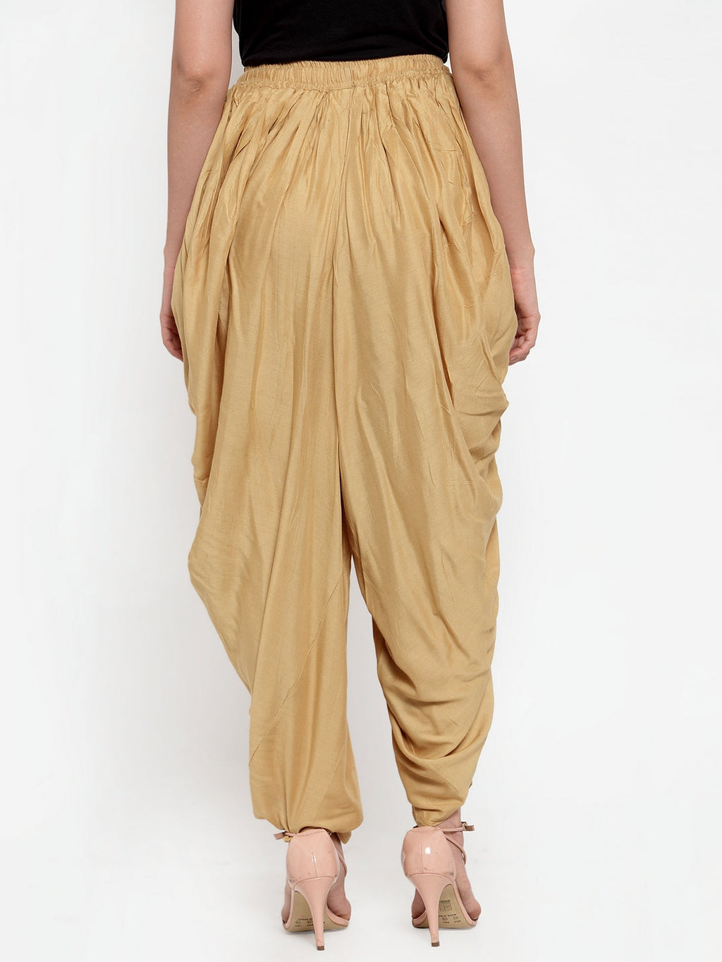Jompers Women Beige Solid Dhoti | Grocsy