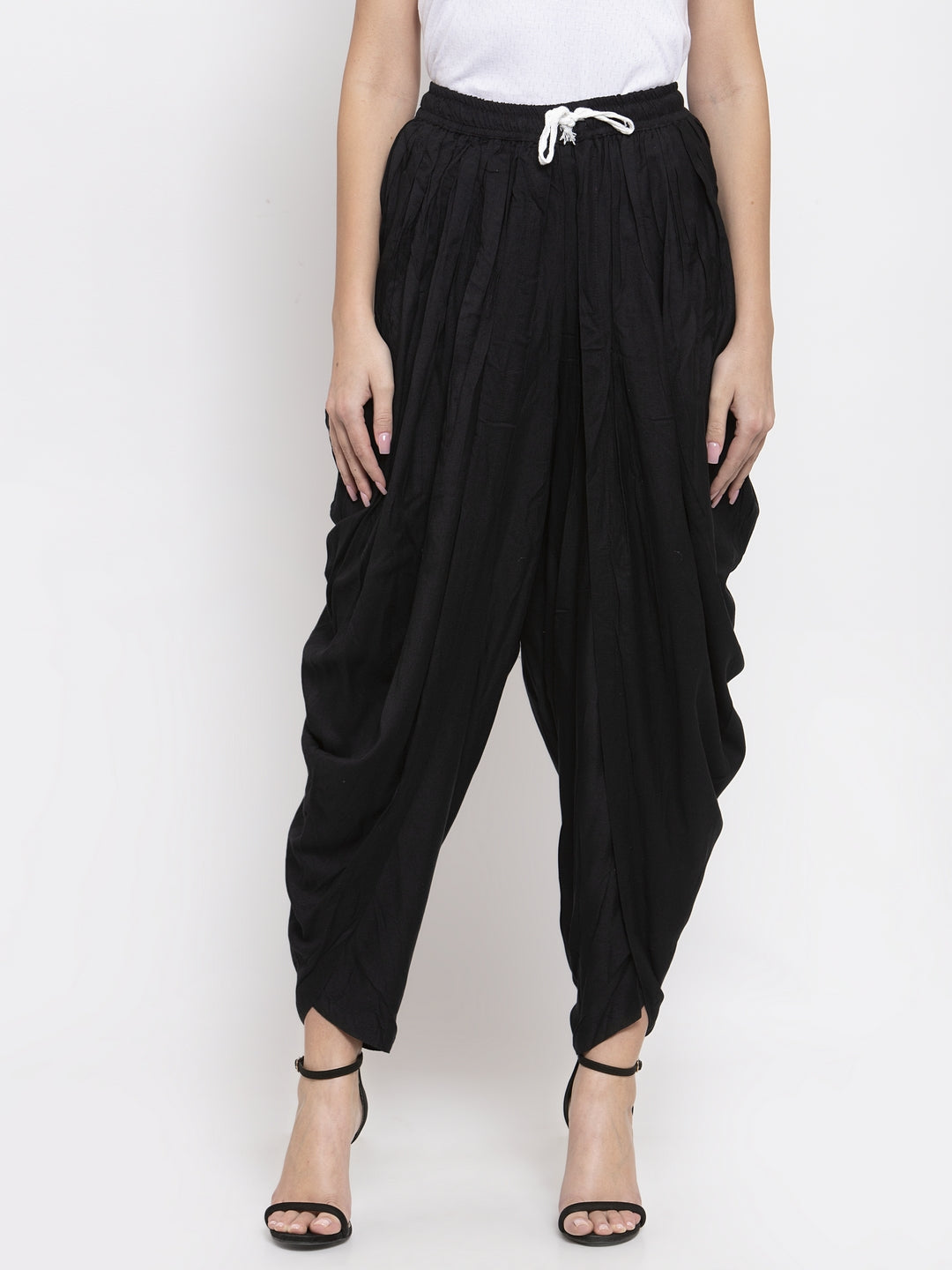 Jompers Women Black Solid Dhoti | Grocsy