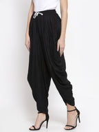 Jompers Women Black Solid Dhoti | Grocsy
