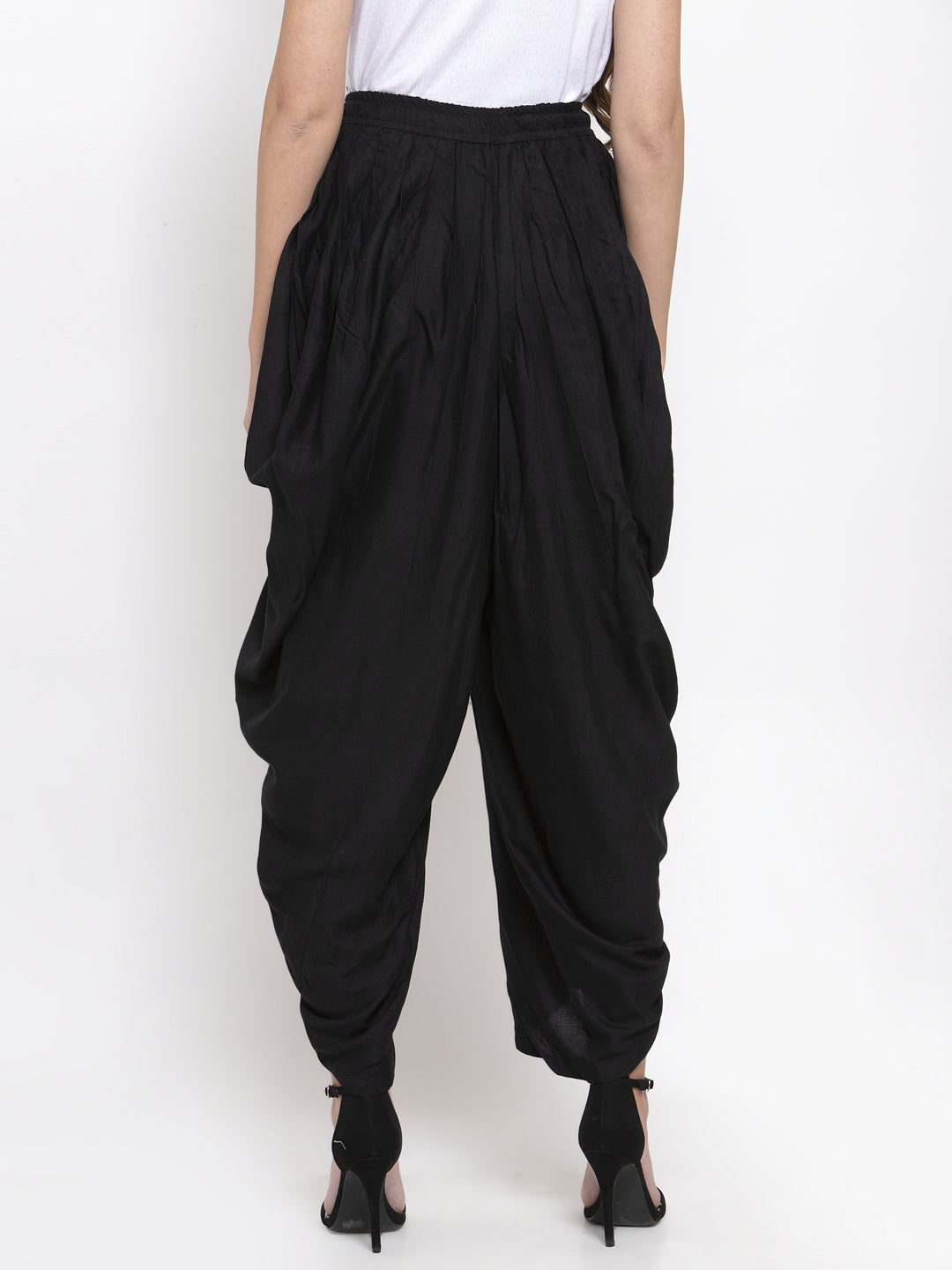Jompers Women Black Solid Dhoti | Grocsy