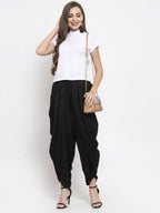Jompers Women Black Solid Dhoti | Grocsy