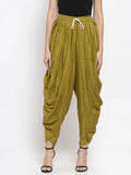 Jompers Women Green Solid Dhoti | Grocsy