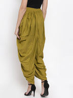Jompers Women Green Solid Dhoti | Grocsy