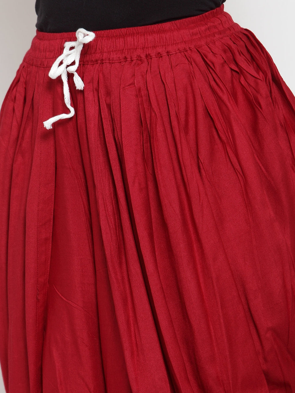 Jompers Women Maroon Solid Dhoti | Grocsy