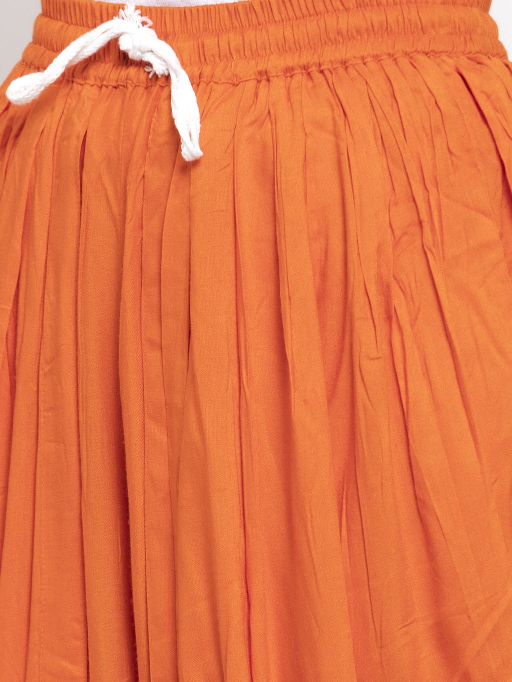 Jompers Women Orange Solid Dhoti | Grocsy