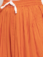 Jompers Women Orange Solid Dhoti | Grocsy