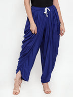 Jompers Women Royal-Blue Solid Dhoti | Grocsy