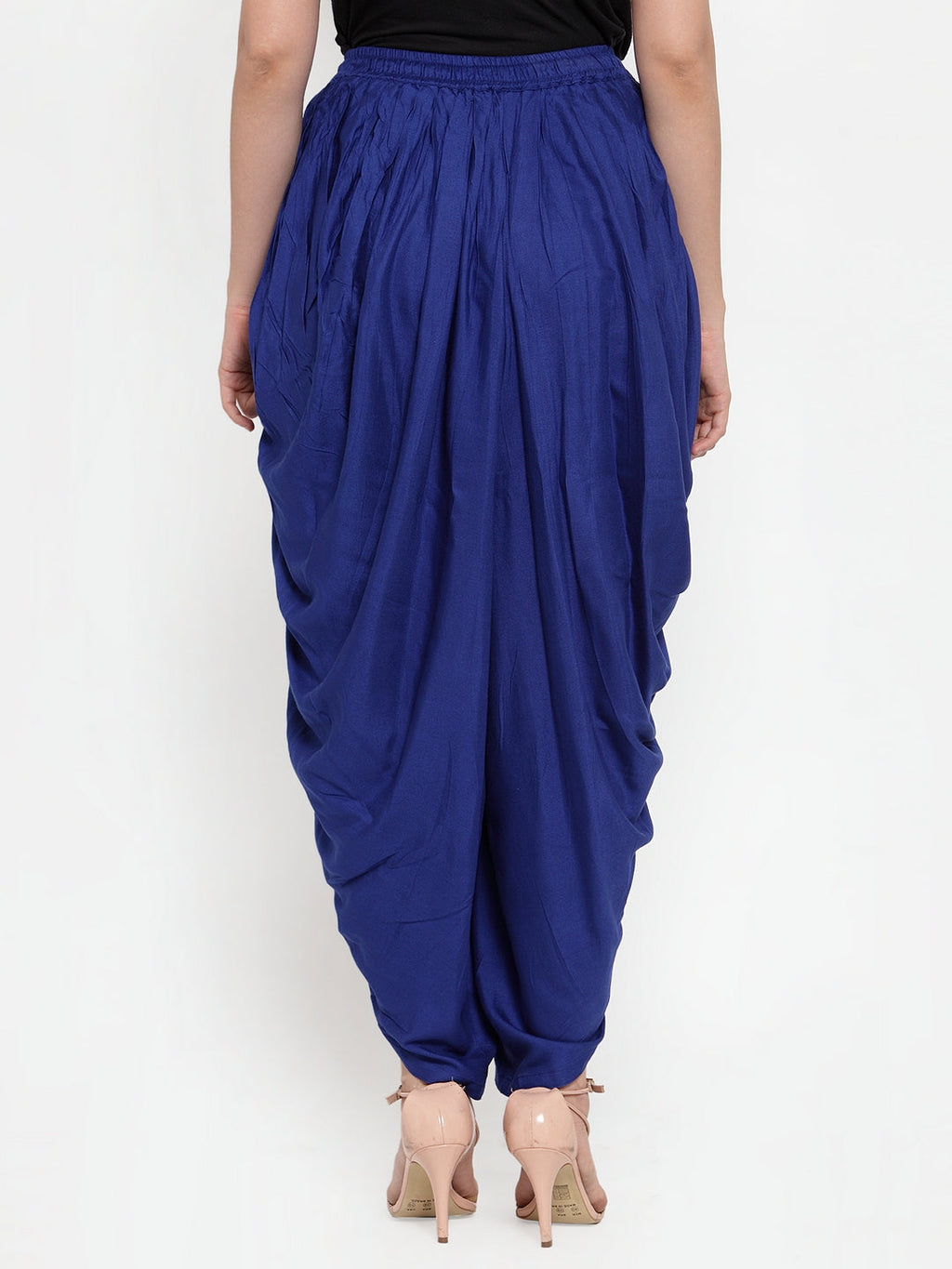Jompers Women Royal-Blue Solid Dhoti | Grocsy