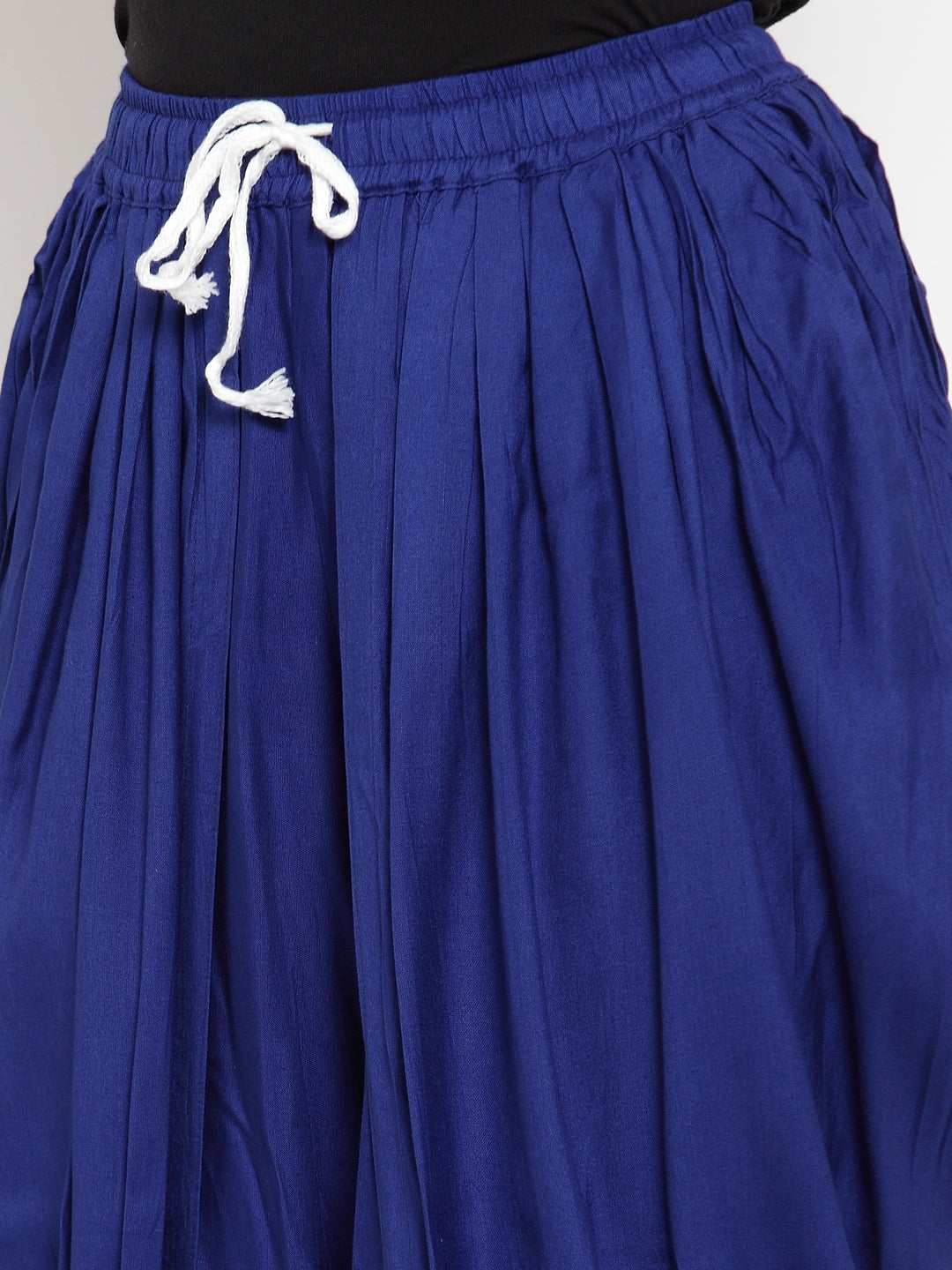 Jompers Women Royal-Blue Solid Dhoti | Grocsy