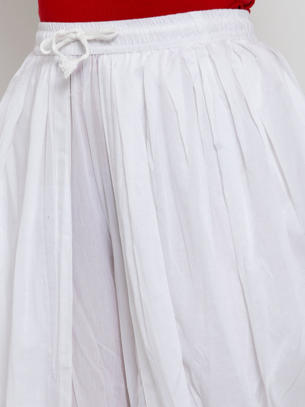 Jompers Women White Solid Dhoti | Grocsy