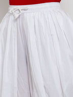 Jompers Women White Solid Dhoti | Grocsy