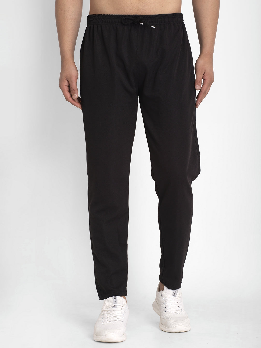 Jainish Men's Black Solid Track Pants ( JOG 014Black ) | Grocsy