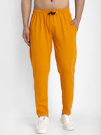 Jainish Men's Mustard Solid Track Pants ( JOG 014Mustard ) | Grocsy