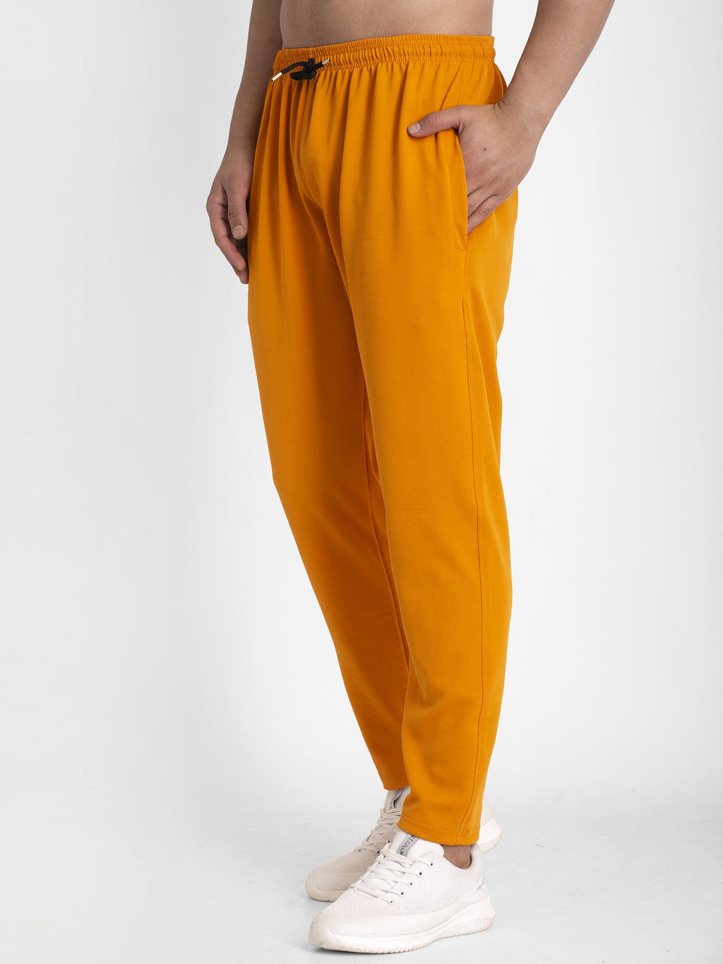 Jainish Men's Mustard Solid Track Pants ( JOG 014Mustard ) | Grocsy