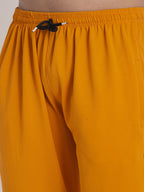 Jainish Men's Mustard Solid Track Pants ( JOG 014Mustard ) | Grocsy