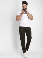 Jainish Men's Olive Solid Track Pants ( JOG 014Olive ) | Grocsy