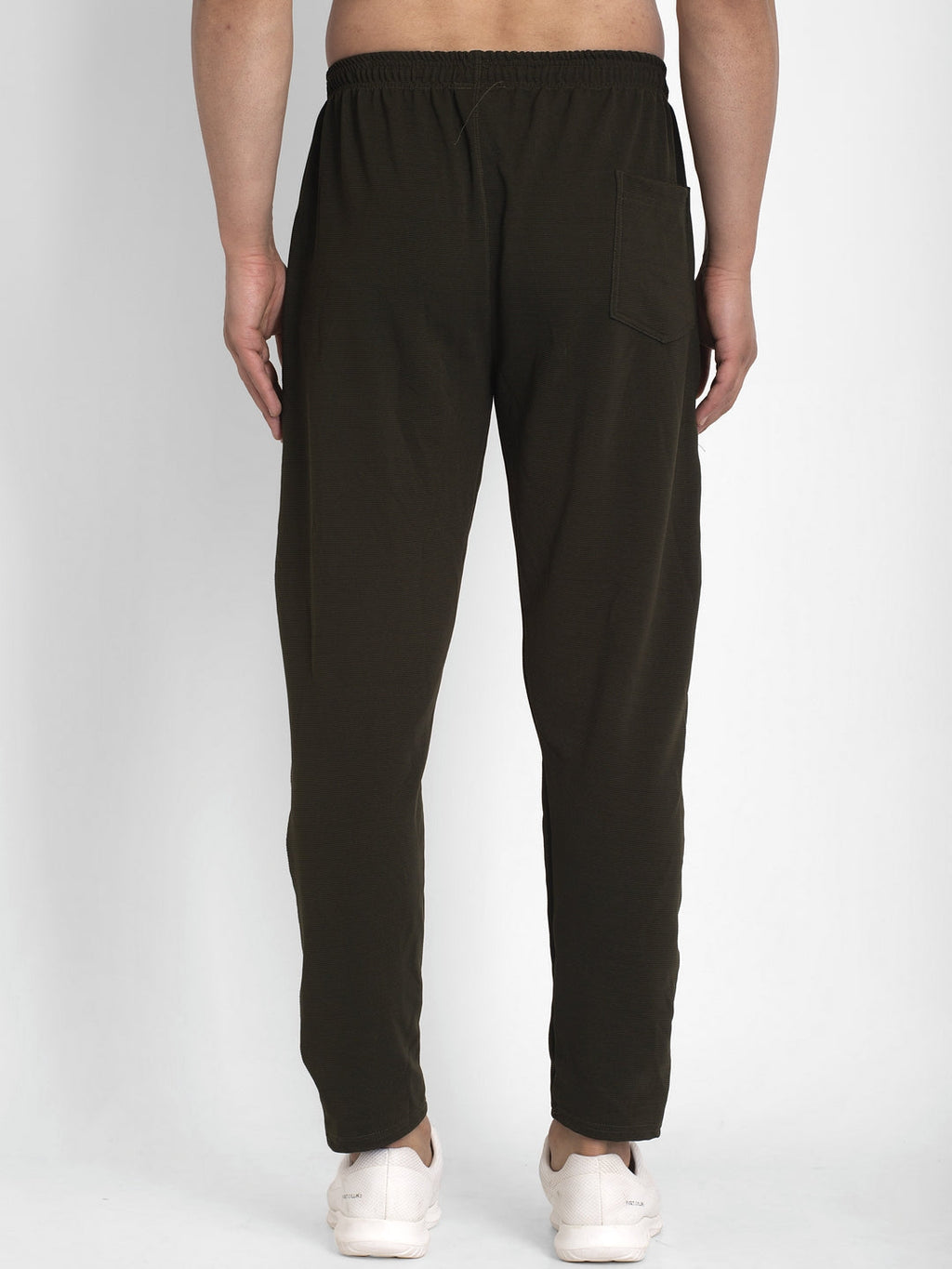 Jainish Men's Olive Solid Track Pants ( JOG 014Olive ) | Grocsy