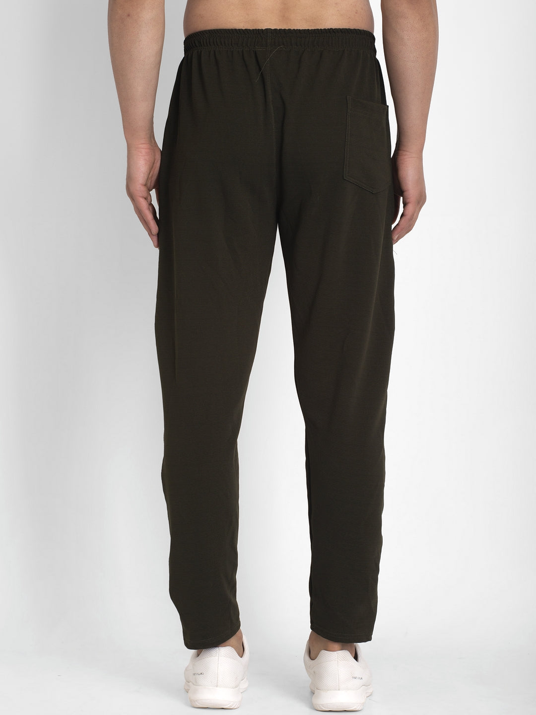 Jainish Men's Olive Solid Track Pants ( JOG 014Olive ) | Grocsy