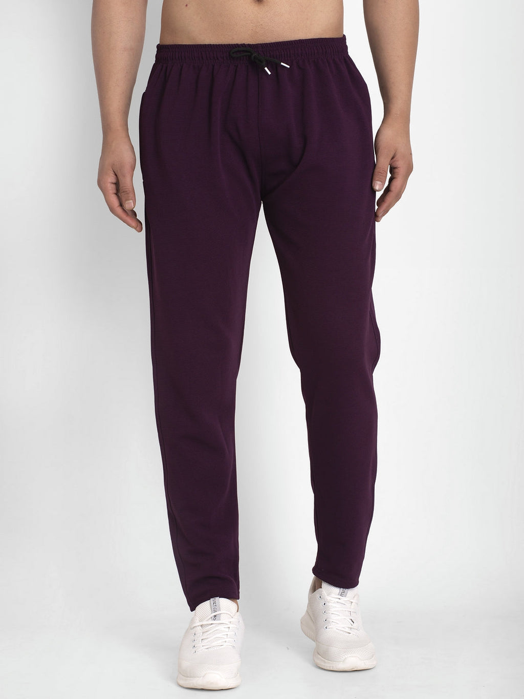 Jainish Men's Purple Solid Track Pants ( JOG 014Purple ) | Grocsy