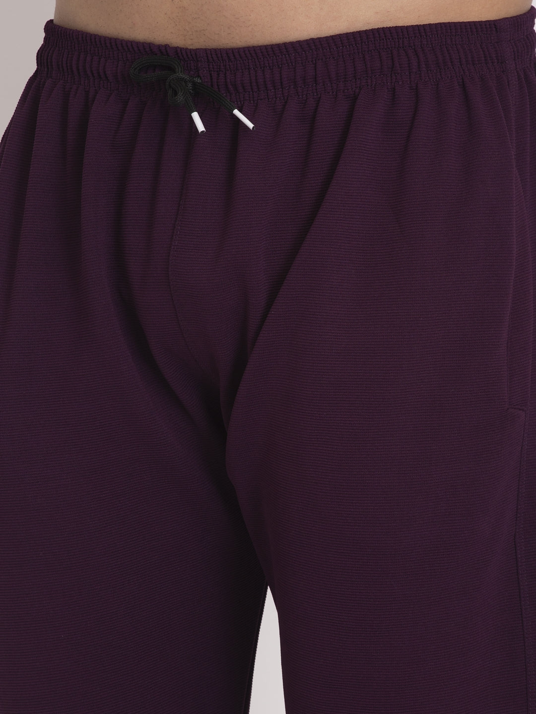 Jainish Men's Purple Solid Track Pants ( JOG 014Purple ) | Grocsy