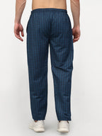 Jainish Men's Blue Cotton Checked Track Pants ( JOG 017Blue ) | Grocsy