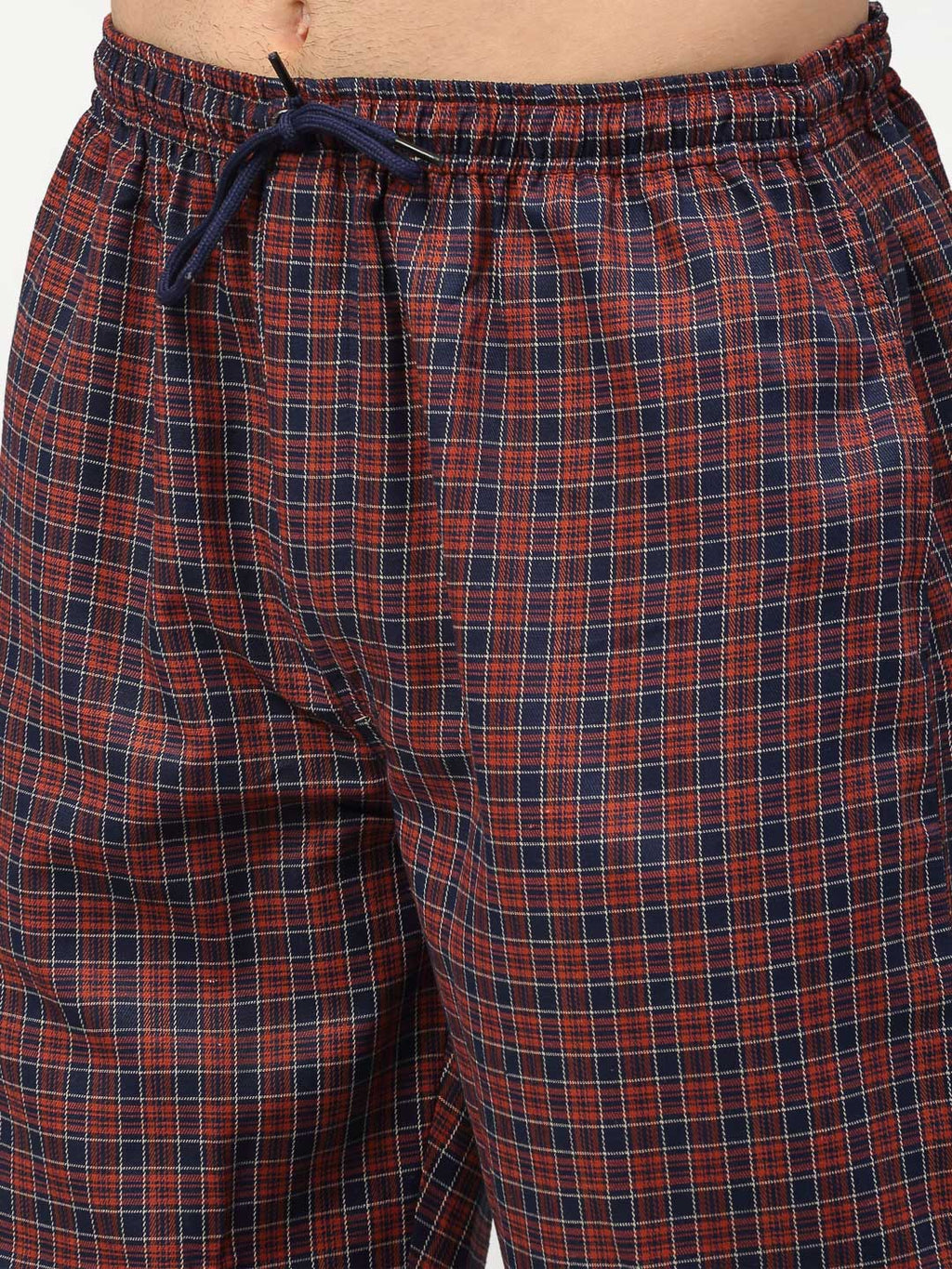 Jainish Men's Maroon Cotton Checked Track Pants ( JOG 017Maroon ) | Grocsy