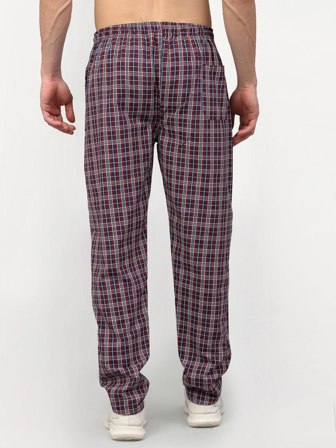 Jainish Men's Multicolor Cotton Checked Track Pants ( JOG 019Multi ) | Grocsy