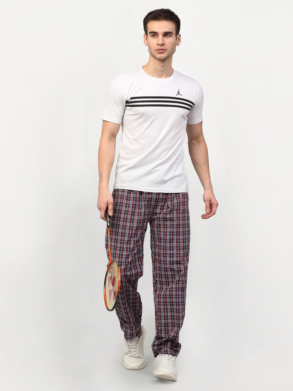 Jainish Men's Multicolor Cotton Checked Track Pants ( JOG 019Multi ) | Grocsy