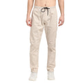 Jainish Men's Beige Cotton Striped Track Pants ( JOG 020Cream ) | Grocsy