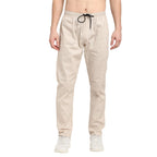 Jainish Men's Beige Cotton Striped Track Pants ( JOG 020Cream ) | Grocsy