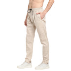 Jainish Men's Beige Cotton Striped Track Pants ( JOG 020Cream ) | Grocsy