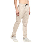 Jainish Men's Beige Cotton Striped Track Pants ( JOG 020Cream ) | Grocsy