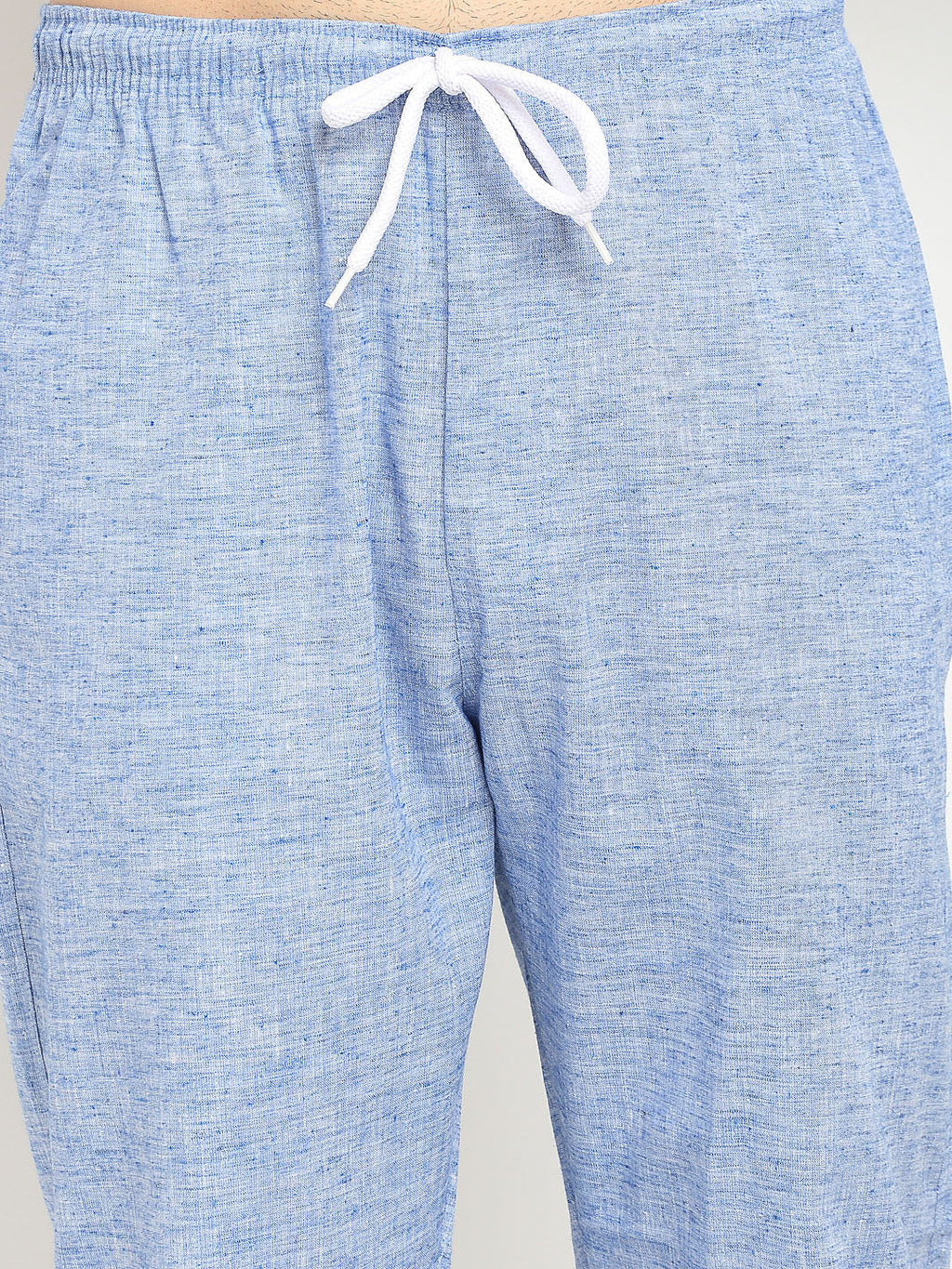 Jainish Men's Blue Linen Cotton Track Pants ( JOG 021Blue ) | Grocsy