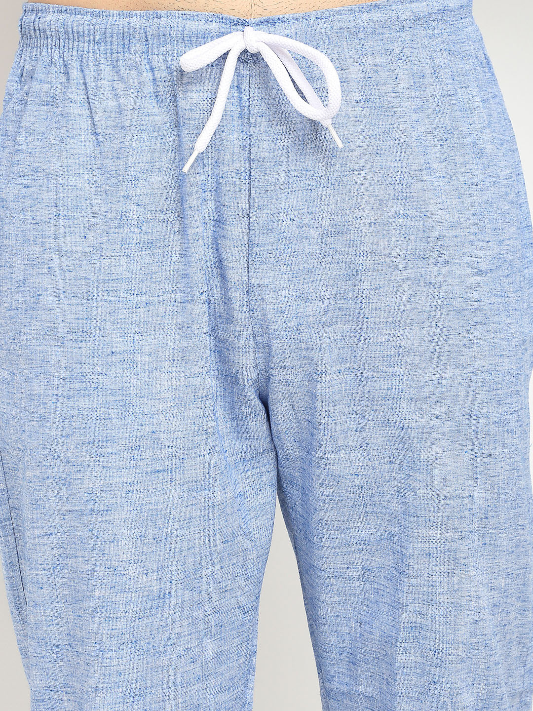 Jainish Men's Blue Linen Cotton Track Pants ( JOG 021Blue ) | Grocsy