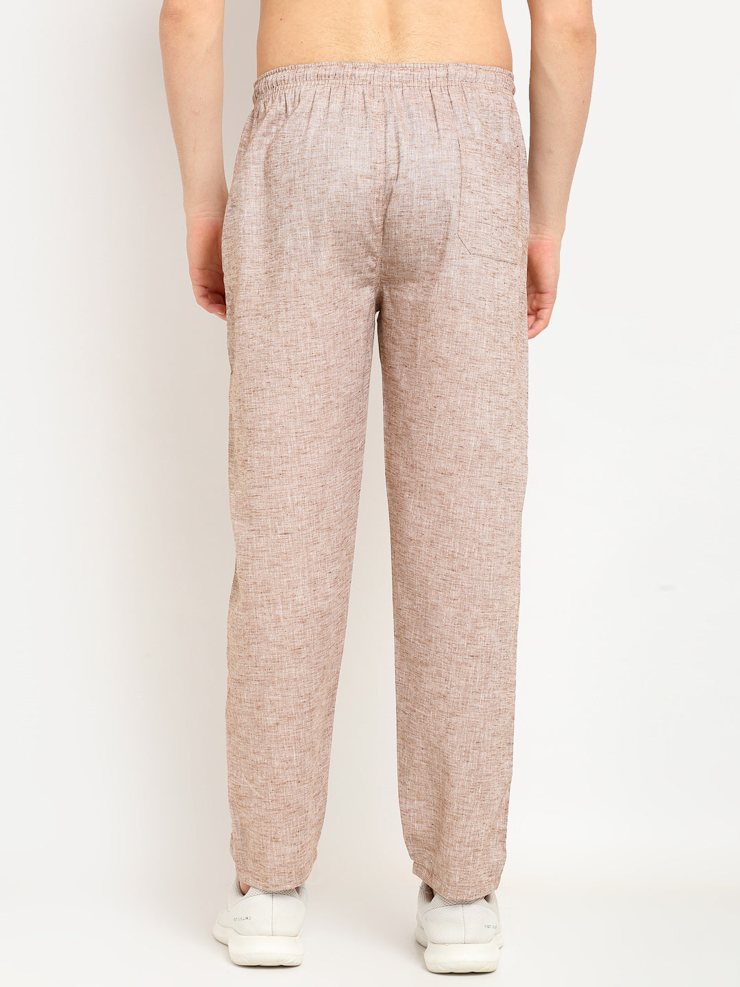 Jainish Men's Brown Linen Cotton Track Pants ( JOG 021Brown ) | Grocsy