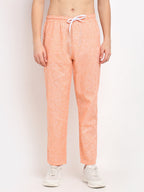 Jainish Men's Orange Linen Cotton Track Pants ( JOG 021Orange ) | Grocsy