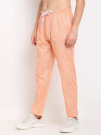 Jainish Men's Orange Linen Cotton Track Pants ( JOG 021Orange ) | Grocsy