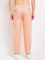 Jainish Men's Orange Linen Cotton Track Pants ( JOG 021Orange ) | Grocsy