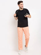 Jainish Men's Orange Linen Cotton Track Pants ( JOG 021Orange ) | Grocsy