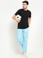 Jainish Men's Blue Linen Cotton Track Pants ( JOG 021Sky ) | Grocsy