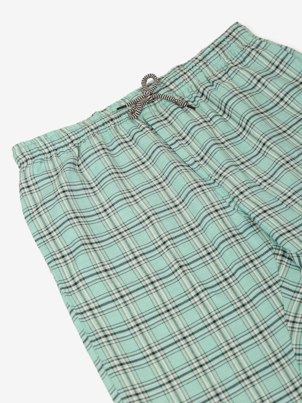 Jainish Men's Checked Cotton Track Pants - Green | Grocsy