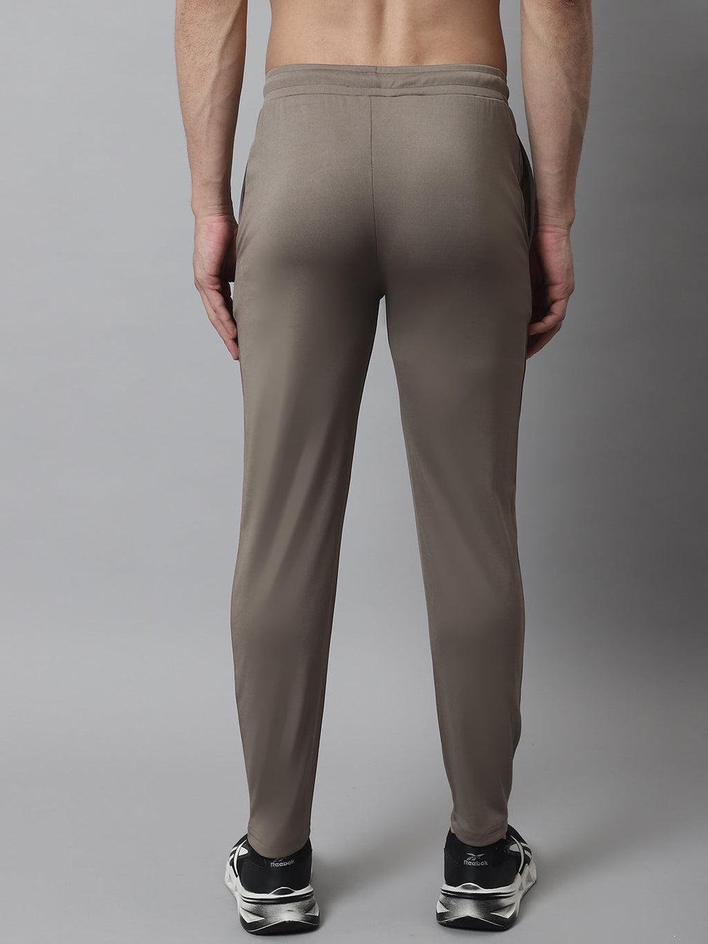 Jainish Men's Brown Solid Streachable Lycra Trackpants | Grocsy