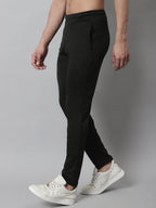 Jainish Men's Olive Solid Streachable Lycra Trackpants | Grocsy