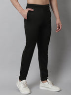 Jainish Men's Olive Solid Streachable Lycra Trackpants | Grocsy
