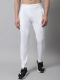 Jainish Men's White Solid Streachable Lycra Trackpants | Grocsy