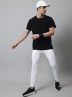 Jainish Men's White Solid Streachable Lycra Trackpants | Grocsy