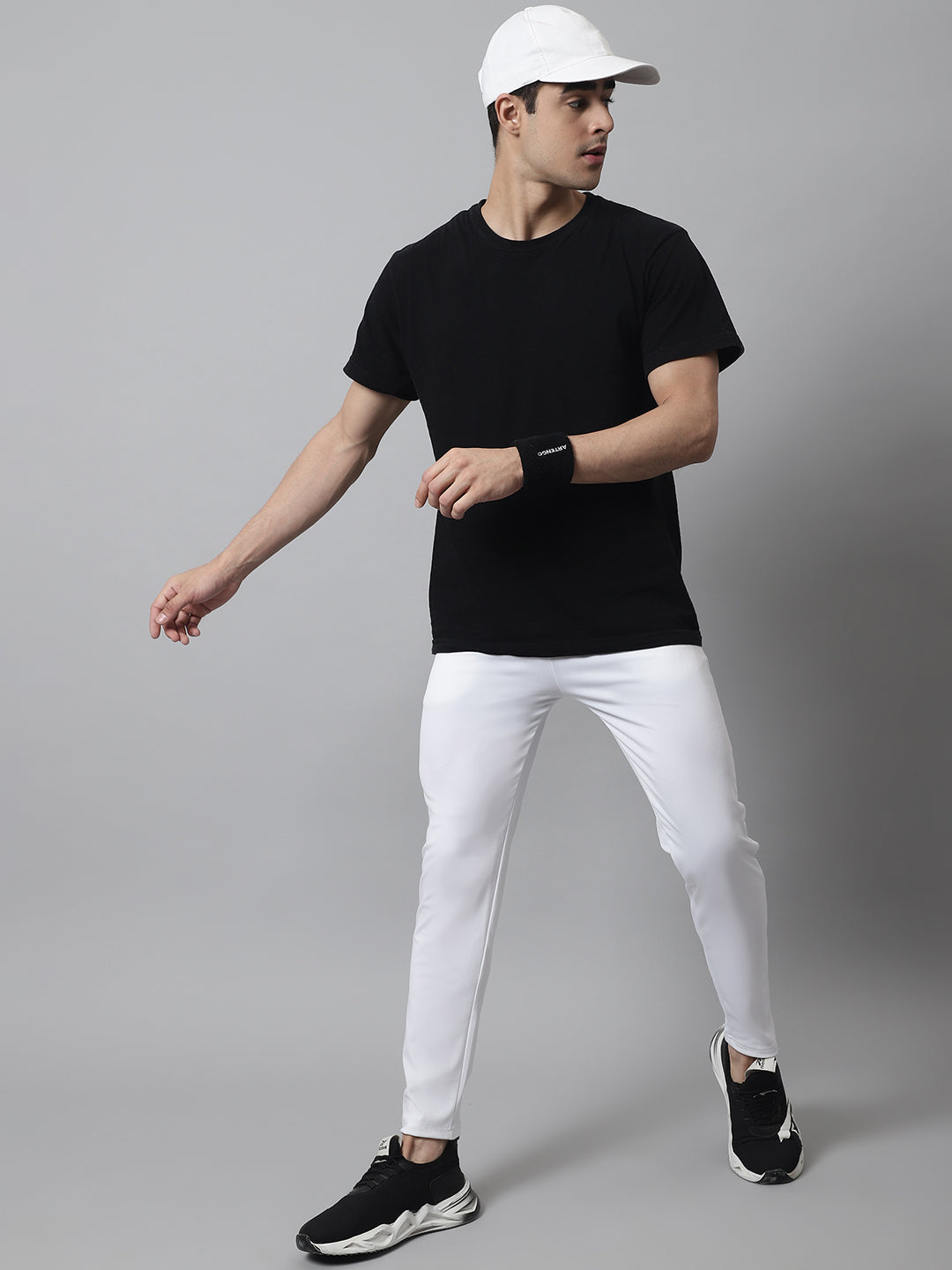 Jainish Men's White Solid Streachable Lycra Trackpants | Grocsy