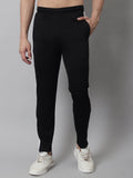Jainish Men's Black and White Striped Streachable Lycra Trackpants | Grocsy