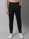 Jainish Men's Olive Green and White Striped Streachable Lycra Trackpants | Grocsy